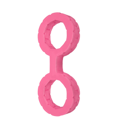 Наручники з силікону Doc Johnson The Cuffs Small - Pink, добре тягнуться, для рук і для ніг 109218 фото