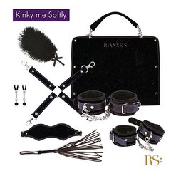 Подарочный набор для BDSM RIANNE S - Kinky Me Softly Black: 8 предметов для удовольствия 108623 фото