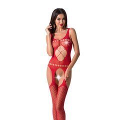 Бодистокинг Passion BS057 red, комбинезон, имитация чулок и пояса 100740 фото