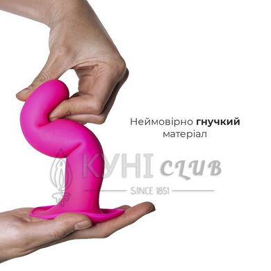 Дилдо з присоскою Adrien Lastic Hitsens 4 Pink, відмінно для страпона, діаметр 3,7см, довжина 17,8см 108852 фото