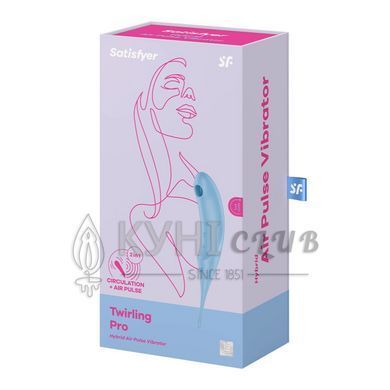 Вібратор для клітора з вакуумною стимуляцією Satisfyer Twirling Pro Blue 105745 фото