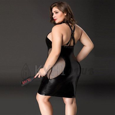 Еротична сукня JSY &laquo;Спокуслива Міла&raquo; Plus Size Black, прозорі вставки, стрепи, халтер 106412 фото