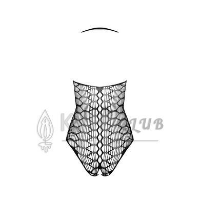 Бодистокинг в крупную сетку Passion BS087 black, открытая спина, халтер, с доступом 104337 фото