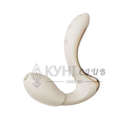 Вібратор-пульсатор з вакуумною насадкою Zalo &ndash; Talis G-Spot PulseWave Vibrator Ivory White 109883 фото