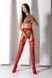 Еротичні колготки-бодістокінг зі шнурівкою на стегнах Passion S026 One Size, red, з доступом 106965 фото 6