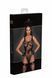 Боді Noir Handmade F242 Tulle body with patterned flock embroidery, XL 108152 фото 7