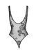 Боді Noir Handmade F242 Tulle body with patterned flock embroidery, XL 108152 фото 5