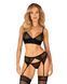 Комплект Obsessive Chemeris 3-pcs set XS/S, стринги, пояс для чулок, бюстгальтер 107778 фото 1