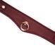 Кожаный ошейник с поводком Liebe Seele Wine Red Curved Collar, замок-сердечко 107465 фото 8