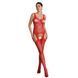 Бодістокінг Passion ECO BS008 red, з доступом, флористичний декор, імітація підв&rsquo;язок 105004 фото 1
