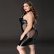 Еротична сукня JSY &laquo;Спокуслива Міла&raquo; Plus Size Black, прозорі вставки, стрепи, халтер 106412 фото 3