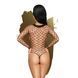 Боді Penthouse Scandalous XL Black, велика сітка, високий комір, довгі рукави 104422 фото 2