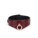 Кожаный ошейник с поводком Liebe Seele Wine Red Curved Collar, замок-сердечко 107465 фото 3