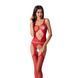 Бодістокінг Passion BS057 red, комбінезон, імітація панчох і пояса 100740 фото 1