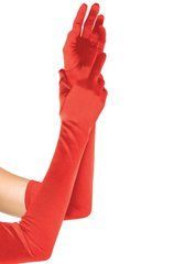 Довгі атласні рукавички Leg Avenue Extra Long Satin Gloves, One Size, червоні 107106 фото