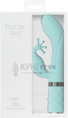 Розкішний вібратор-кролик Pillow Talk - Kinky Teal з кристалом Сваровські, потужний 100005 фото