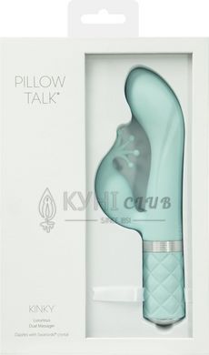 Розкішний вібратор-кролик Pillow Talk - Kinky Teal з кристалом Сваровські, потужний 100005 фото