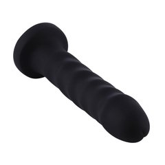 Силиконовый фаллоимитатор для секс-машин Hismith 7.1″ Anal Dildo Black, система KlicLok 104183 фото