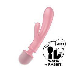 Вібратор-кролик з вібромасажером Satisfyer Triple Lover Pink, 3 мотори 106626 фото