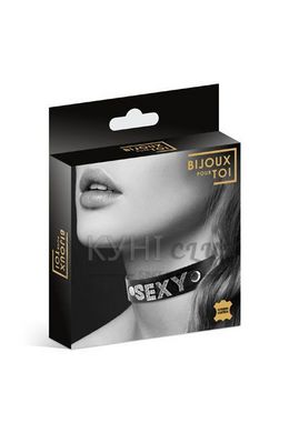 Чокер зі стразами Bijoux Pour Toi - SEXY, натуральна шкіра 100650 фото