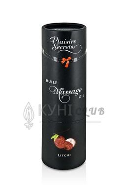 Масажна олія Plaisirs Secrets Litchi (59 мл) з афродизіаками, їстівна, подарункове паковання 100107 фото