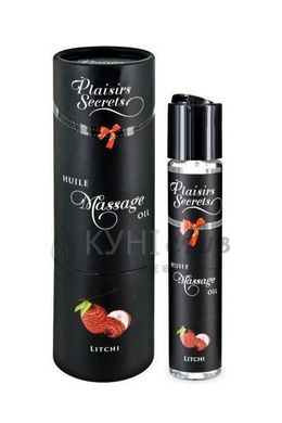 Масажна олія Plaisirs Secrets Litchi (59 мл) з афродизіаками, їстівна, подарункове паковання 100107 фото