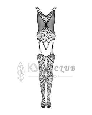 Ажурний бодістокінг під павутину Obsessive Bodystocking G325 black S/M/L, чорний, комбінезон 105231 фото