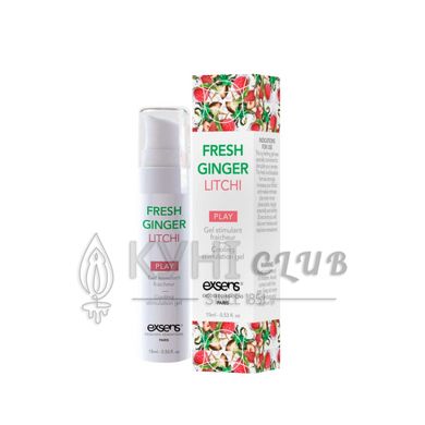 Стимулювальний гель EXSENS Kissable Fresh Ginger Litchi 15мл, можна для поцілунків, охолоджувальний 108797 фото