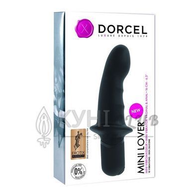 Вібратор Dorcel Mini Lover Black з обмежувачем, для точки G і масажу простати 101313 фото