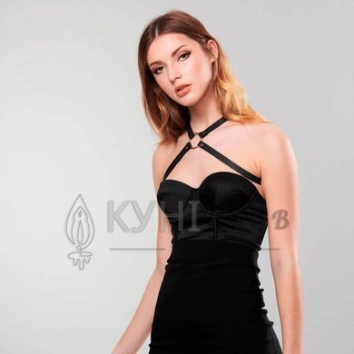 Портупея з екошкіри Bijoux Indiscrets MAZE &mdash; Cross Chest Harness Black 104609 фото