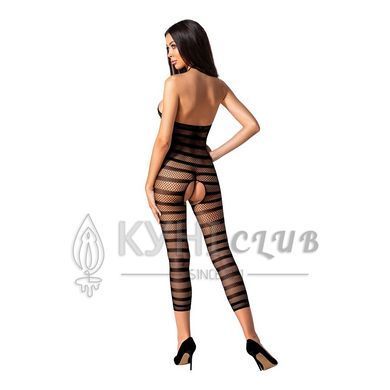 Сітчастий бодістокінг з відкритим животом Passion BS081 black 102590 фото