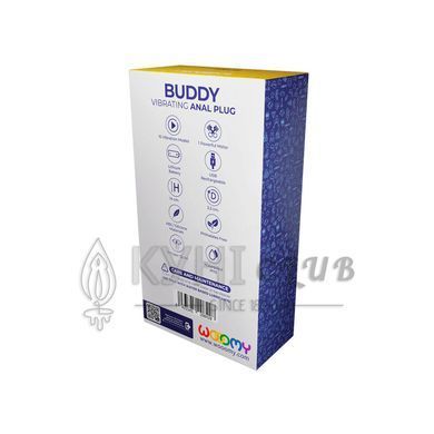 Анальный вибростимулятор Wooomy Buddy, темно-зеленый, гибкий, 10 режимов вибрации, съемная вибропуля 109939 фото