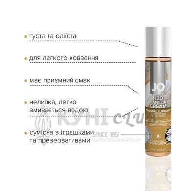 Смазка на водной основе System JO H2O — Vanilla Cream (30 мл) без сахара, растительный глицерин 108971 фото