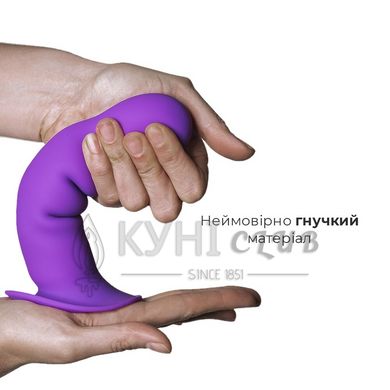 Дилдо з присоскою Adrien Lastic Hitsens 3 Purple, відмінно для страпона, діам. 4,1см, довжина 18,2см 108853 фото