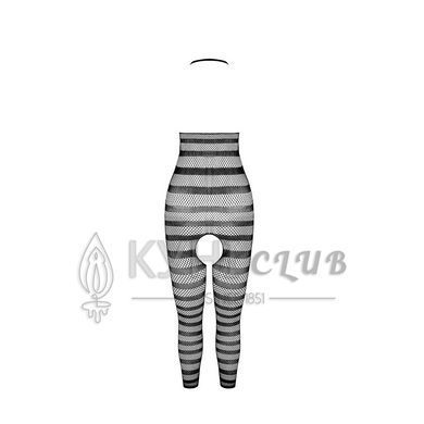 Сітчастий бодістокінг з відкритим животом Passion BS081 black 102590 фото