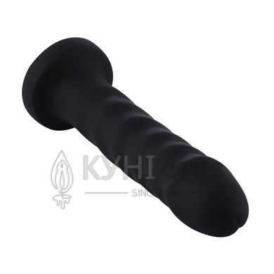 Силиконовый фаллоимитатор для секс-машин Hismith 7.1″ Anal Dildo Black, система KlicLok 104183 фото