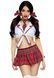 Костюм школярки Leg Avenue Miss Prep School XS, топ, спідниця, краватка, бантики 106536 фото 1