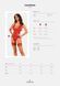 Прозрачный корсет Obsessive Lacelove corset XL/2XL Red, кружево, подвязки для чулок 106653 фото 5