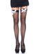 Панчохи-сітка з атласним бантиком Leg Avenue Fishnet Thigh Highs One size, Black, With Bow White 106586 фото 1