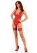 Прозрачный корсет Obsessive Lacelove corset XL/2XL Red, кружево, подвязки для чулок 106653 фото 1