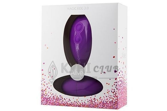 Виброяйцо Alive Magic Egg 2.0 Purple с пультом ДУ, на батарейках 101411 фото