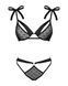 Полупрозрачный эротический комплект Obsessive Obsessivia 2pcs set black L/XL, бюстгальтер и трусики, 105282 фото 5