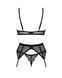 Комплект Obsessive Chemeris 3-pcs set M/L, стринги, пояс для чулок, бюстгальтер 107779 фото 4