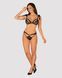 Полупрозрачный эротический комплект Obsessive Obsessivia 2pcs set black L/XL, бюстгальтер и трусики, 105282 фото 3