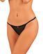 Прозорі стрінги з доступом Obsessive Celia Noir crotchless thong M/L 105847 фото 3