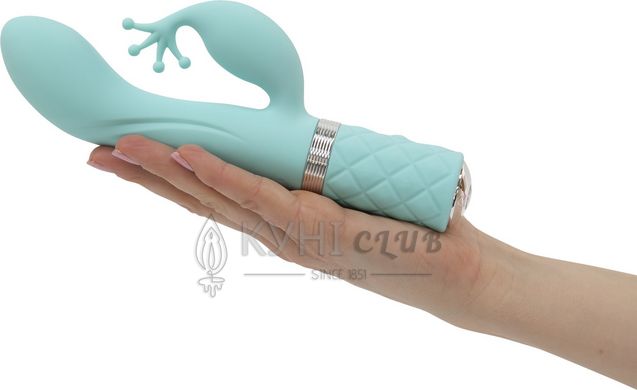 Роскошный вибратор-кролик Pillow Talk - Kinky Teal с кристаллом Сваровски, мощный 100005 фото