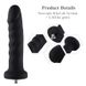 Силіконовий фалоімітатор для секс-машин Hismith 7.1″ Anal Dildo Black, система KlicLok 104183 фото 2