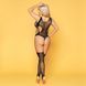Відкритий бодістокінг з імітацією панчох "Пауліна" Black One Size 109249 фото 2