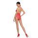 Бодистокинг в крупную сетку Passion BS087 red, открытая спина, халтер, с доступом 104338 фото 4
