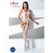 Бодістокінг Passion BS057 white, комбінезон, імітація панчіх і пояса 100741 фото 2